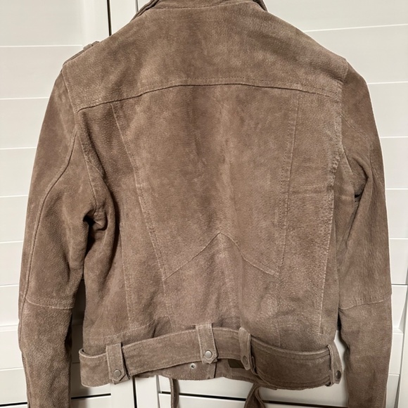 BlankNYC Suede Moto Jacket, Sand Stoner, Small - Picture 3 of 8